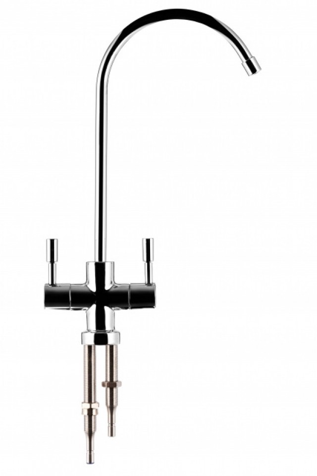 Кран для чистой воды двойной (хром)