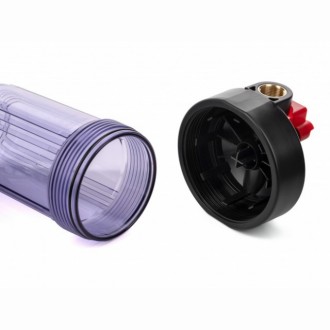 Корпус Гейзер 10BB с латунными вставками (прозрачный)