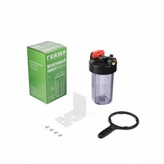 Корпус Гейзер 10BB с латунными вставками (прозрачный)